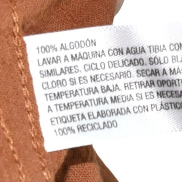 Ava & Viv Oversized Button Down Shirt 3X Utility Earthy Minimalist Burnt Clay - Picture 5 of 8